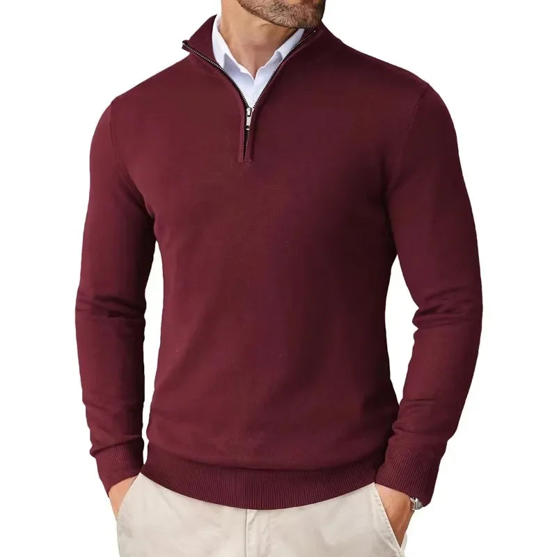 Felpa uomo con zip in cotone morbido
