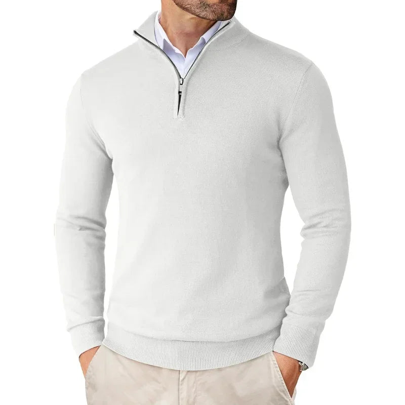 Felpa uomo con zip in cotone morbido